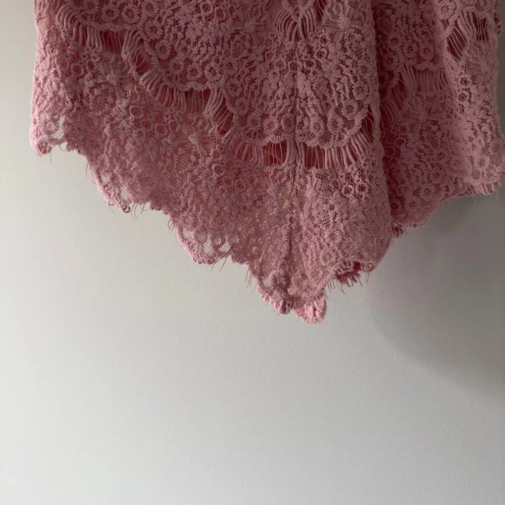 Free People Intimately She's Got It Lace Dress Pink spaghetti strap cotton blend - Image 5