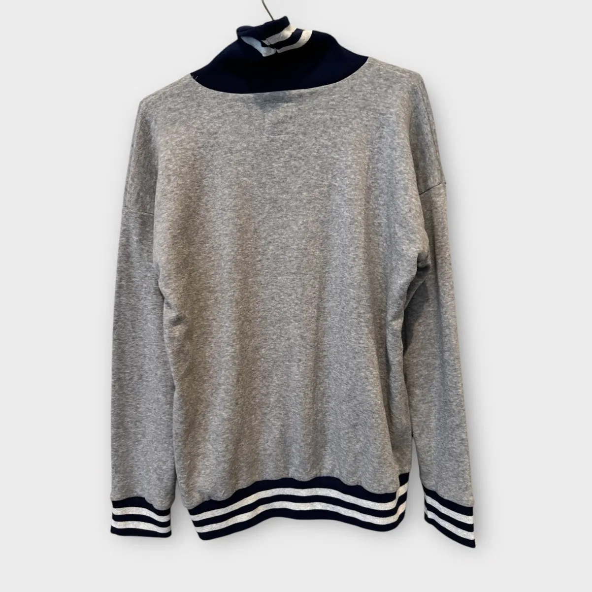 Free People x Campus Collection Ski Club Cowl Neck Pullover Size Medium Gray - Image 5