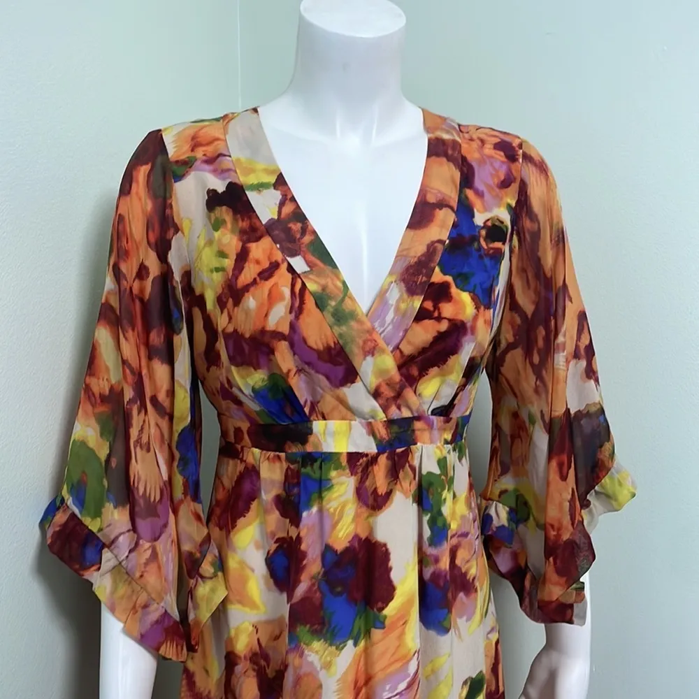 ANTHROPOLOGIE Maeve Delores Floral Silk Dress - Image 10