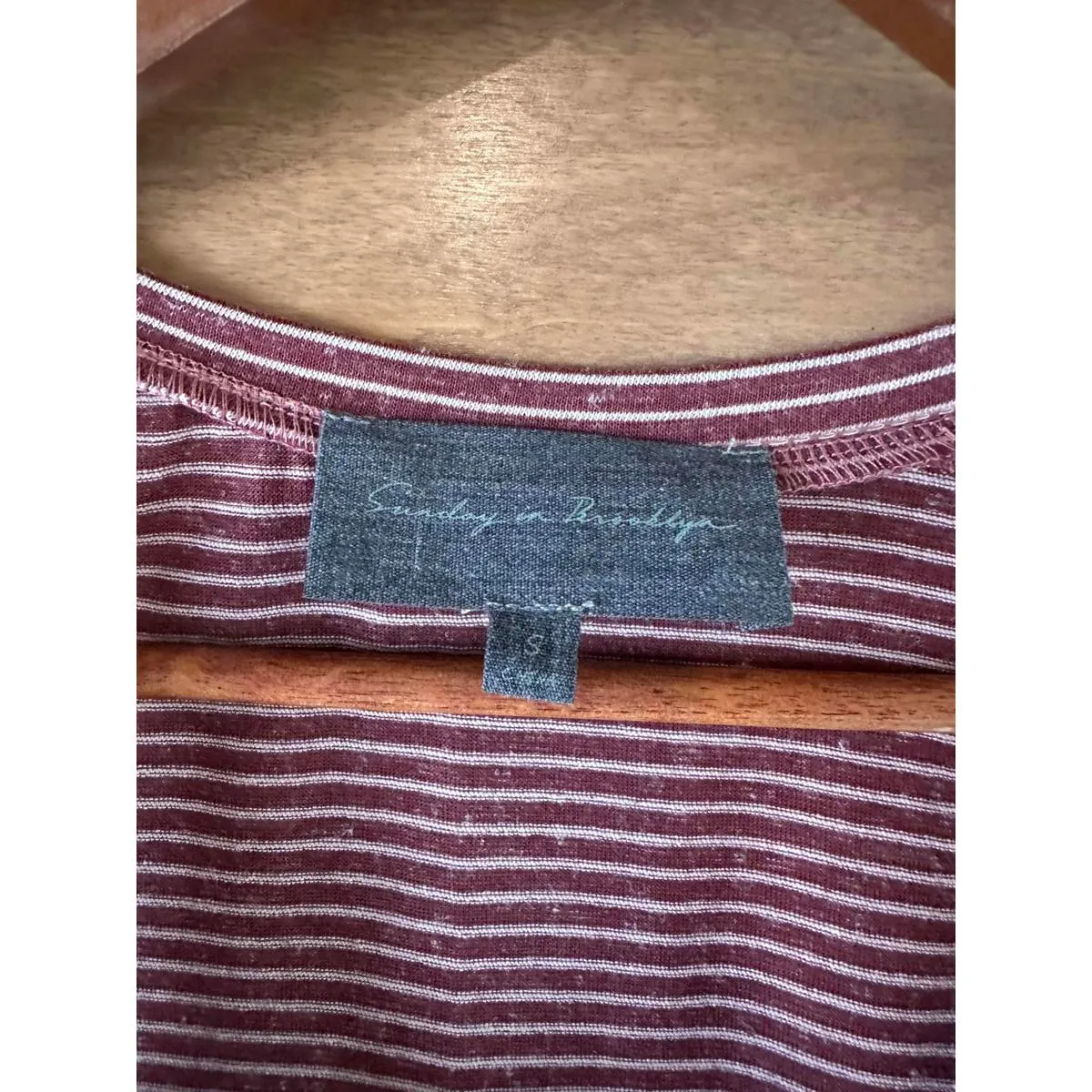 Anthropologie Sunday in Brooklyn Linen Striped Slit Tank Top Women’s size Small - Image 6