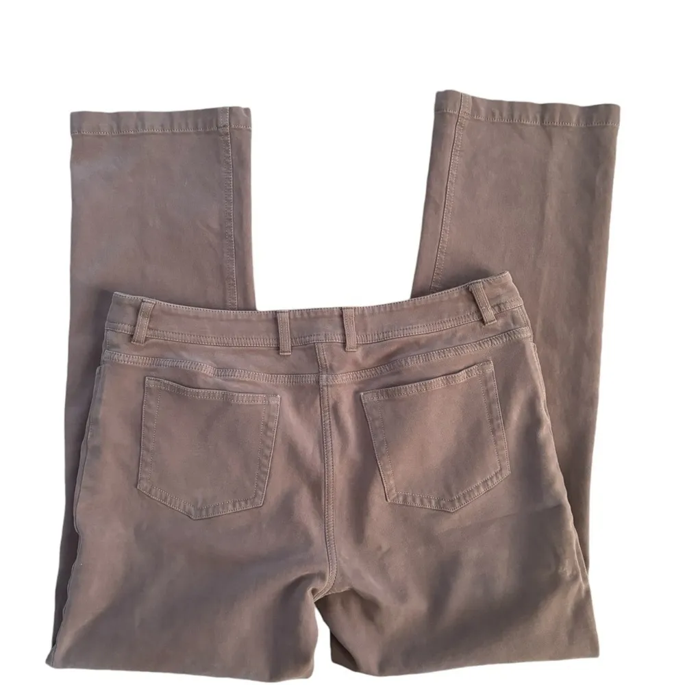 Eileen Fisher Stretch Straight Leg Jean Sz M 10-12 Brown 5 Pocket Casual Fall - Image 2