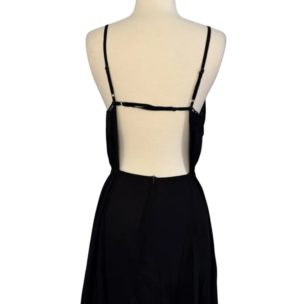 TIGANI LUX Handmade Cut Out Backless Black Midi Summer Dress Flowy Beachy Size M Size M - Image 12
