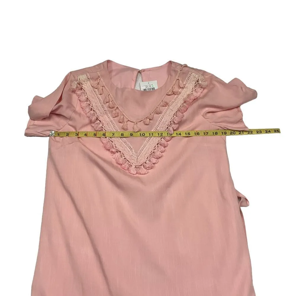 Little North Boutique Tassel Bust Wrap Bottom Dress‎ Size Large Pink Tie Waist - Image 7