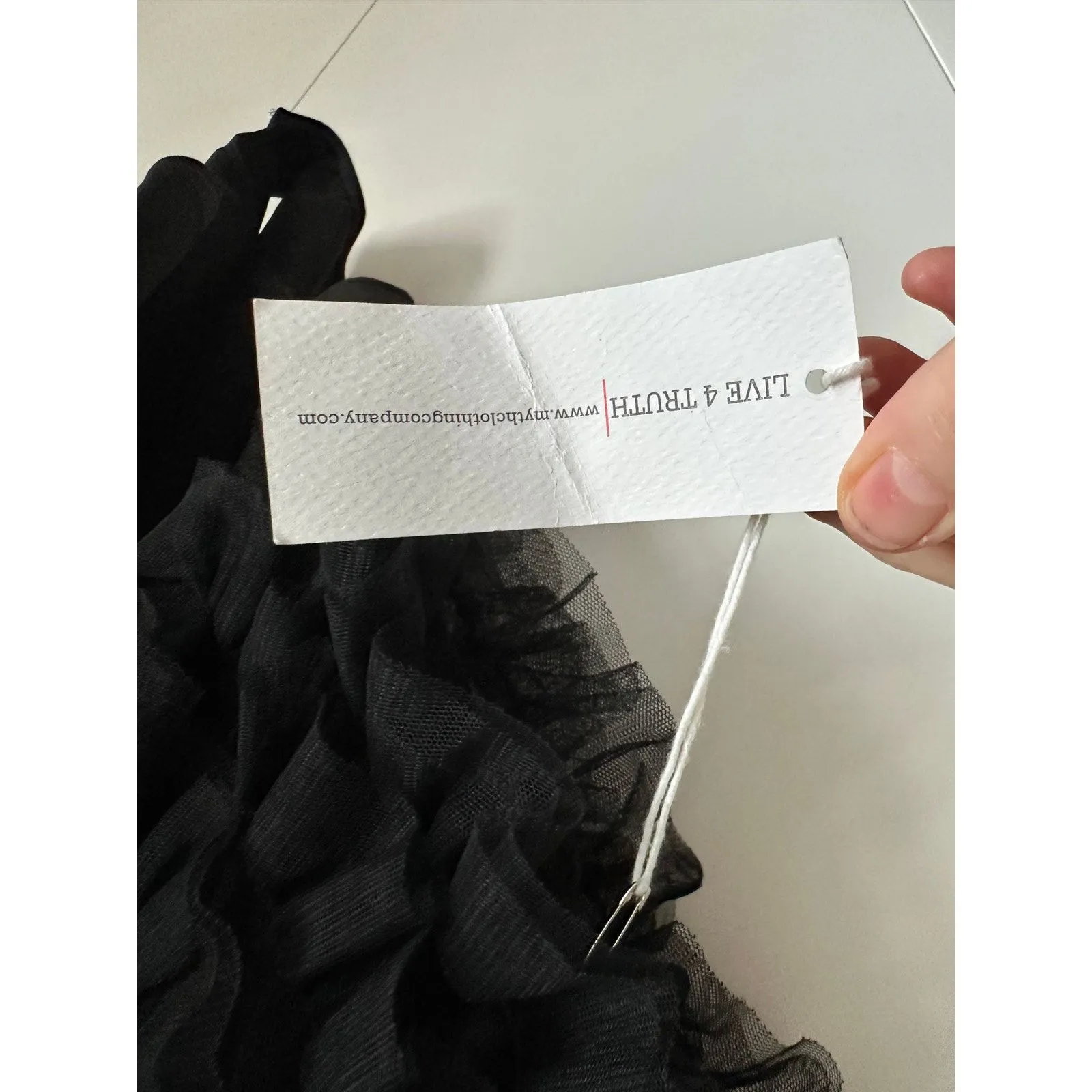 Women's Ruffled Black Body Suit Size S/6 Holiday Party Cocktail Live 4 Truth - Image 6