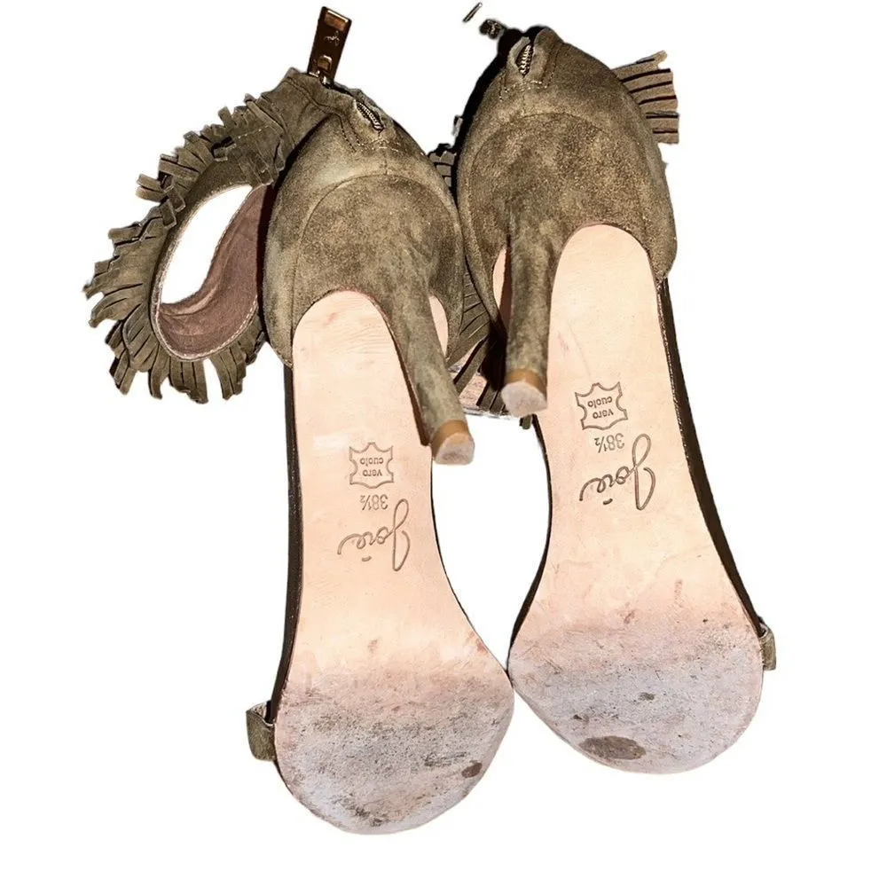 Joie Brown Suede Heel Sandals Size 8.5 - Image 6