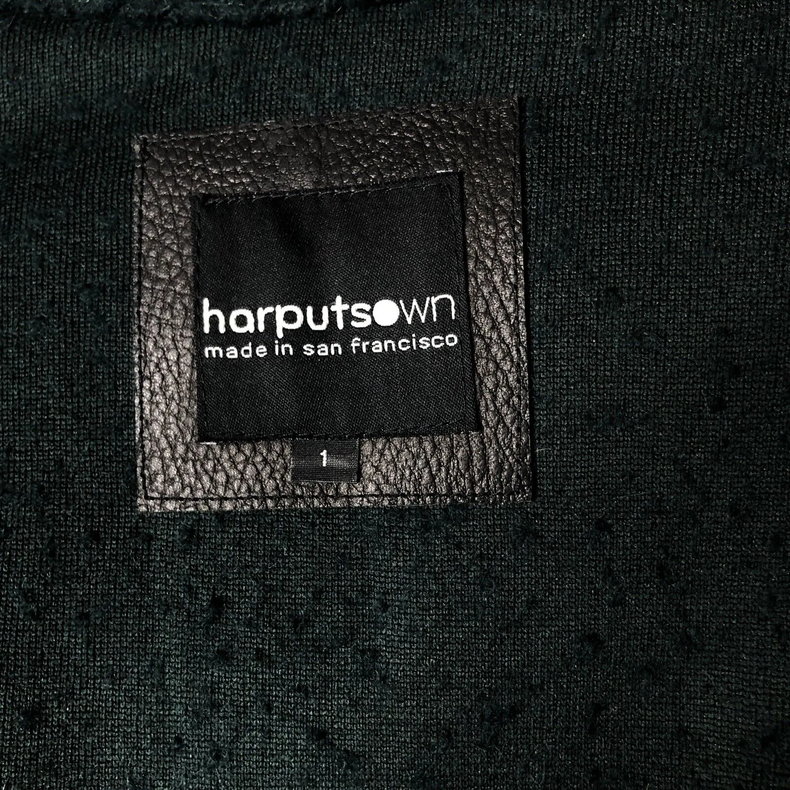 Harputs Own San Francisco Square Vest Sweater Coat Long Wool Green Asymmetrical - Image 9