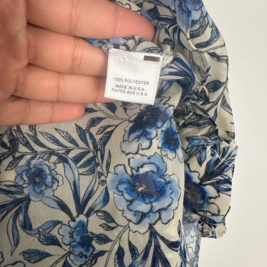 MISA Los Angeles Blue Marion Mini Ruffle Chiffon Tiered Cottage Women’s Sz XS - Image 4