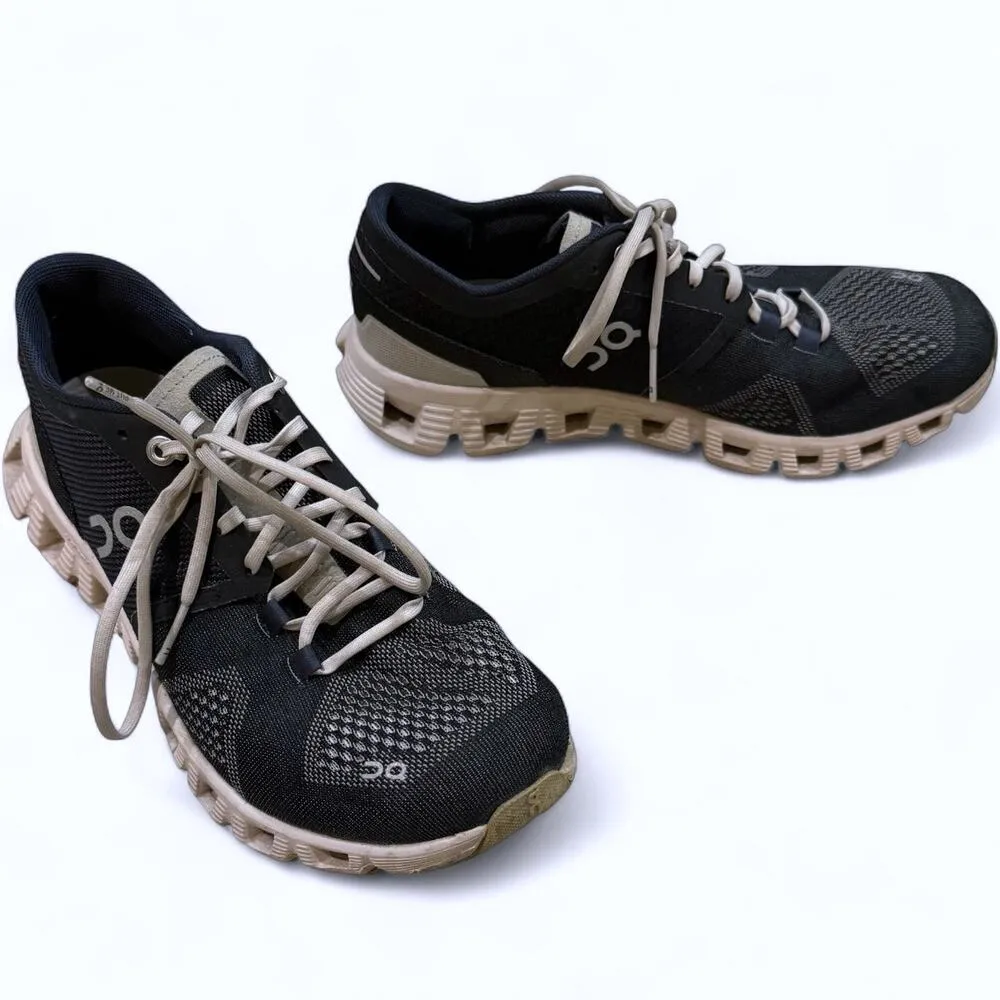 On Running Womens 6.5 Cloud X Sneaker Black Pearl Lightweight Running Navy Gym - Image 9