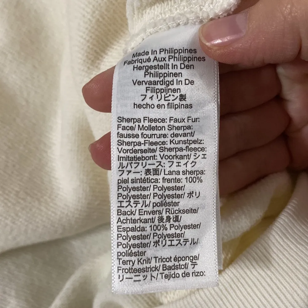 New J Crew Teddy sherpa button-front sweatshirt soft shell fleece jacket sz XXS - Image 10