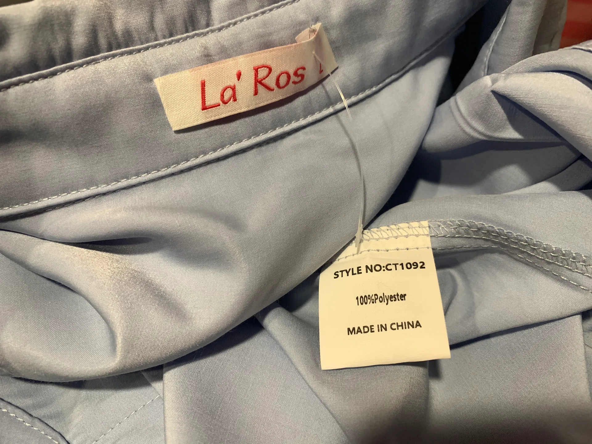 Shoulder Pads Oversize Button Up Size L Blue Size L - Image 10