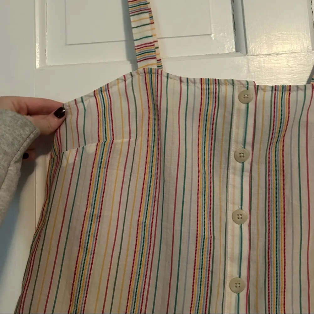 NWT Madewell Striped Multicolor Button-Up Women's Tank - Image 2