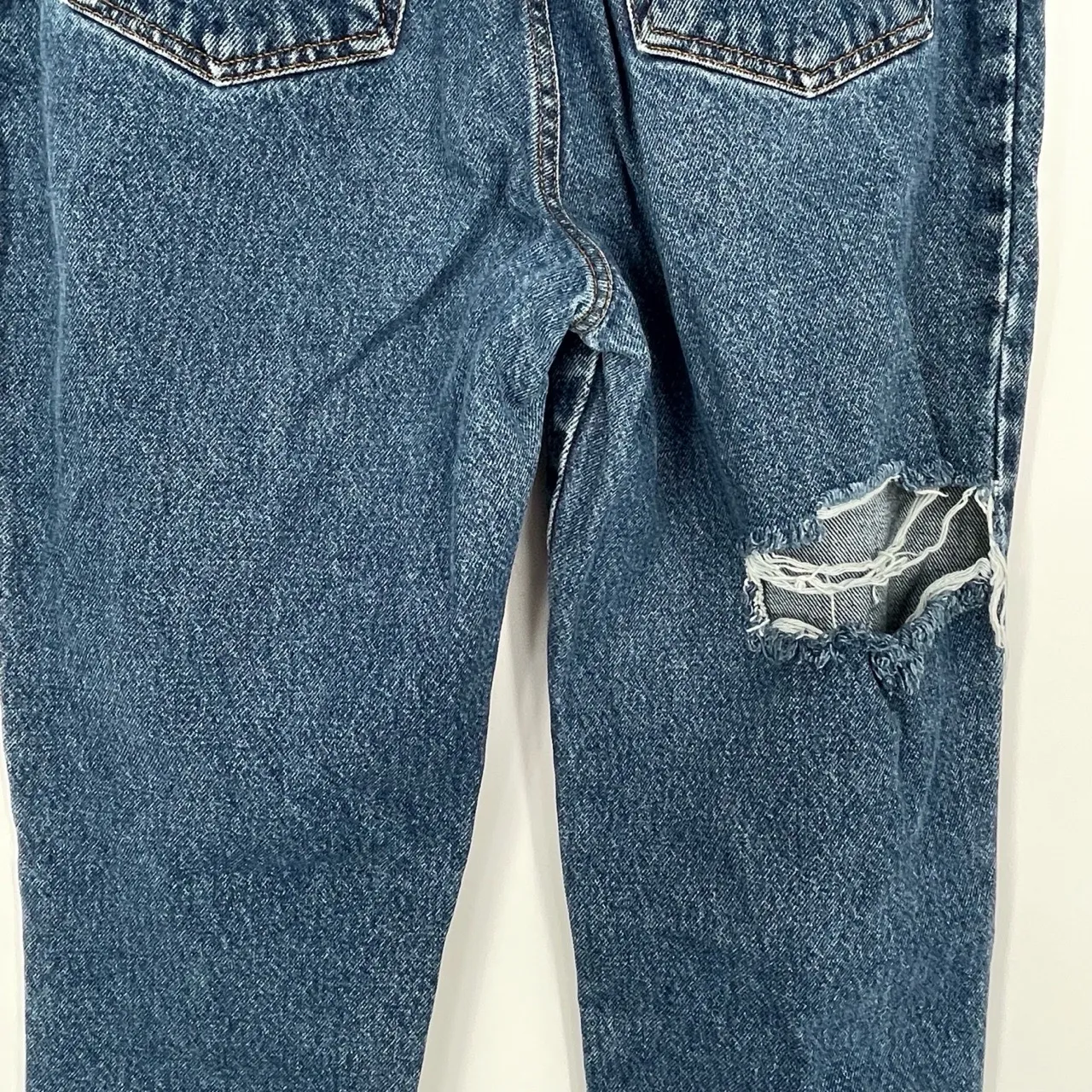 Bongo Womens Vintage 90's High Rise Distressed Medium Wash Grunge‎ Jeans Size 28 - Image 4