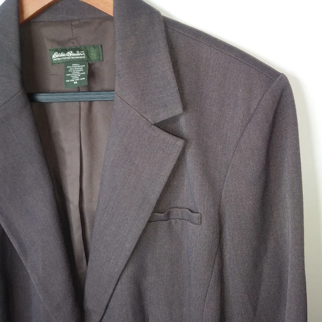 Eddie Bauer 14 Fitted Business Suit Jacket Plus - Image 7