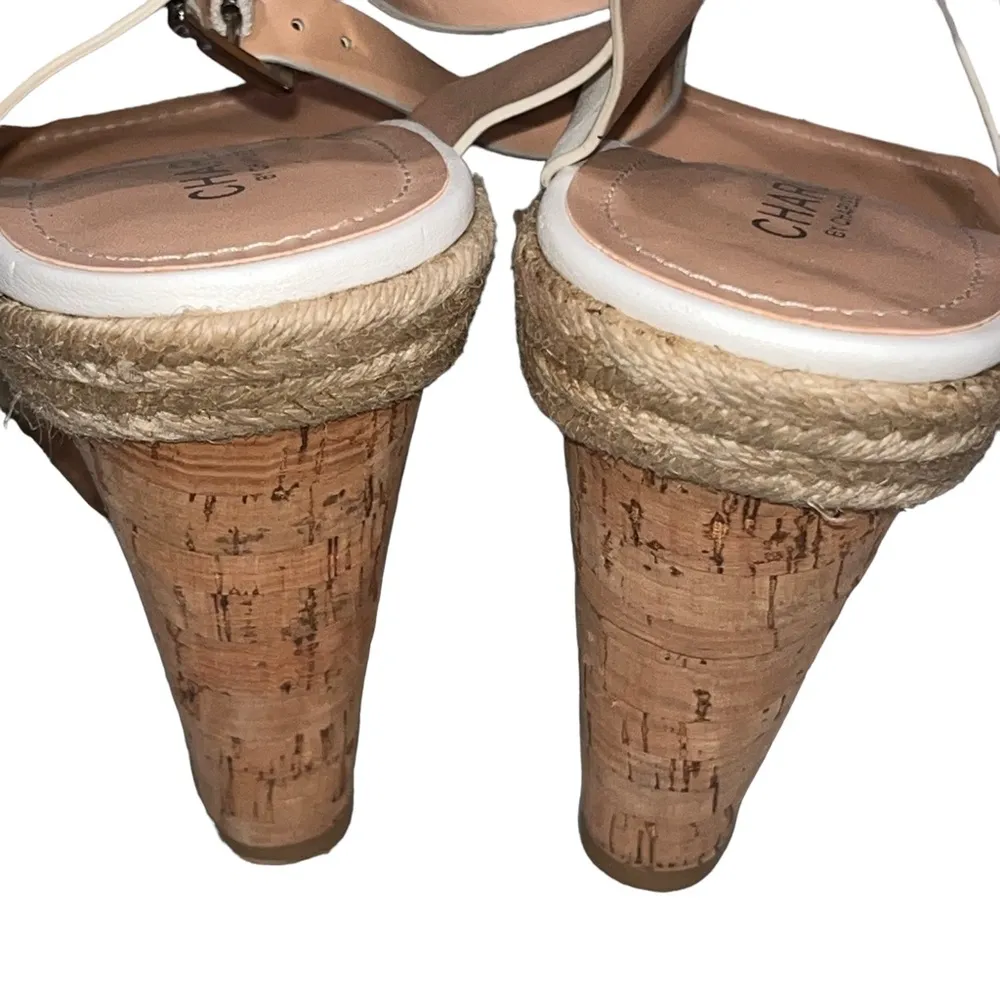 NEW Charles by Charles David White Wedge Espadrille Brit Sandals - Image 6