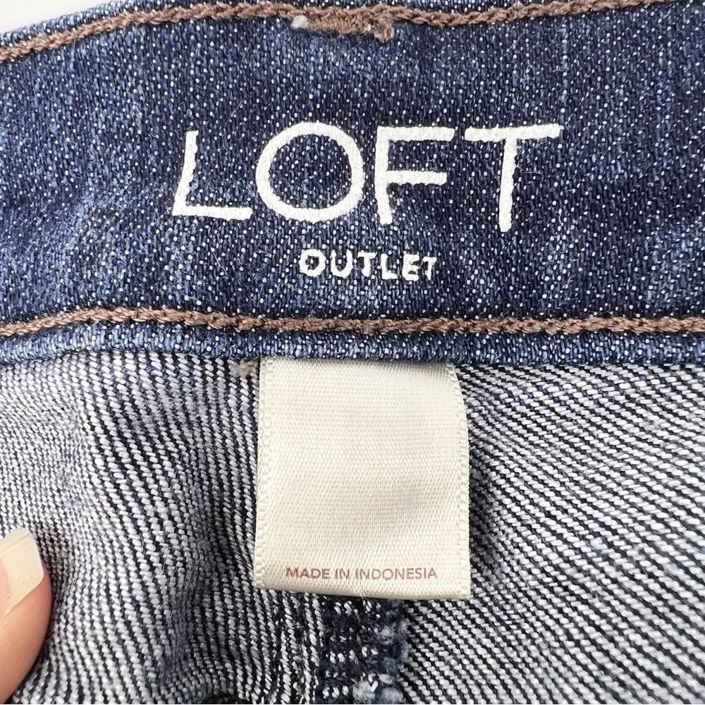 Ann Taylor LOFT Outlet Modern Skinny in Dark Wash Petite Mid Rise Denim Jeans-2P - Image 11