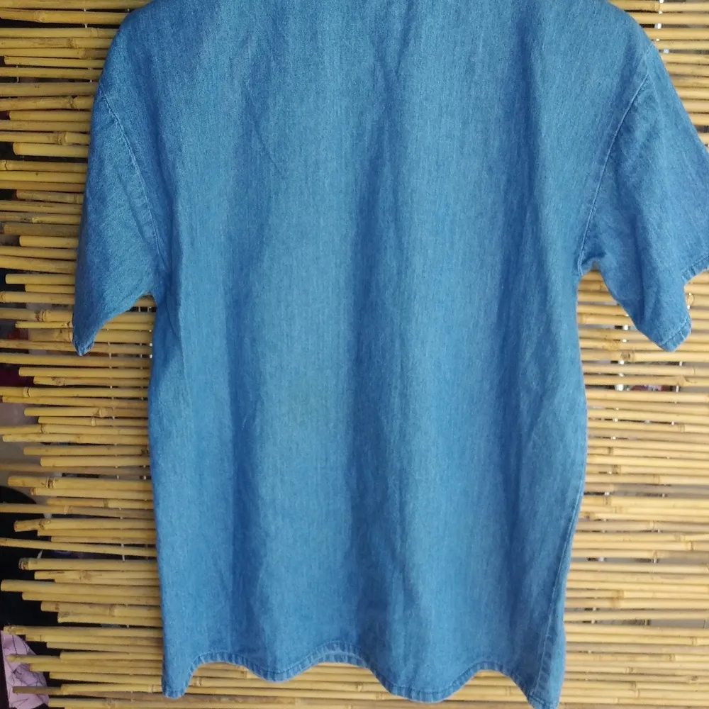 VISAGE M Y2K Zodiac Vintage Denim Top Blue Size M - Image 3