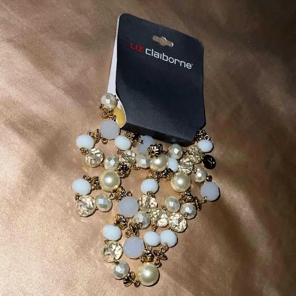 Liz Claiborne Long Beaded Statement Necklace - Image 2
