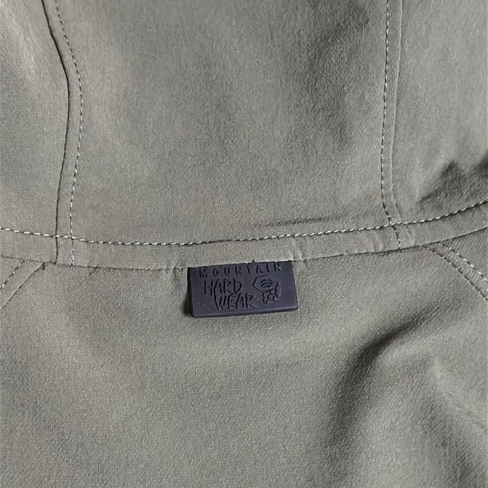 Mountain Hardwear Speedstone Soft Shell Hooded Front Zip Jacket Olive Size Small - Image 10