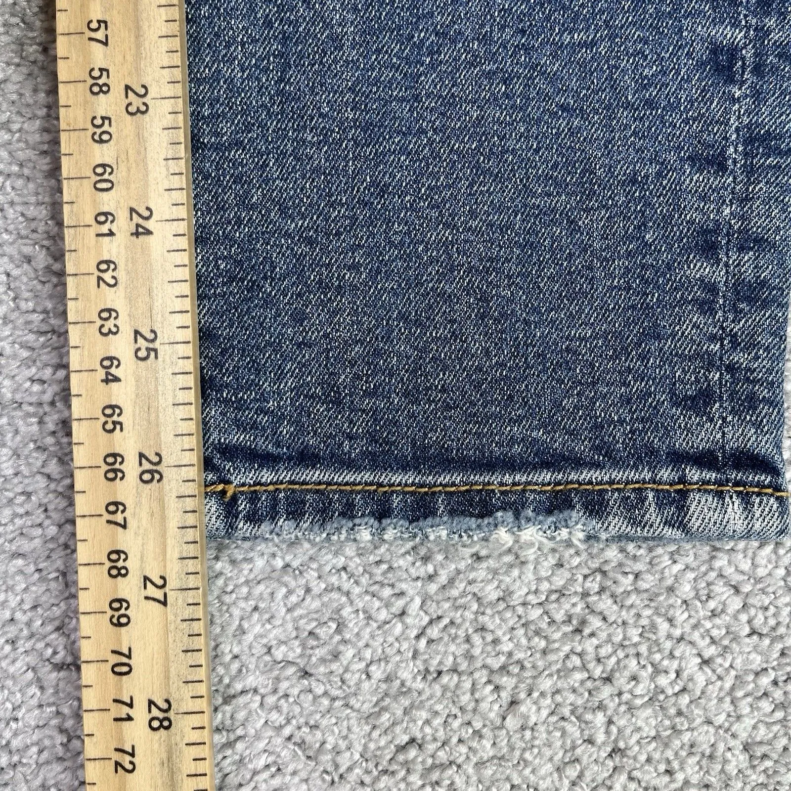 Driftwood Gizelle Jeans Women's 26 Blue Skinny Mid-Rise Dark Denim Distressed - Image 10