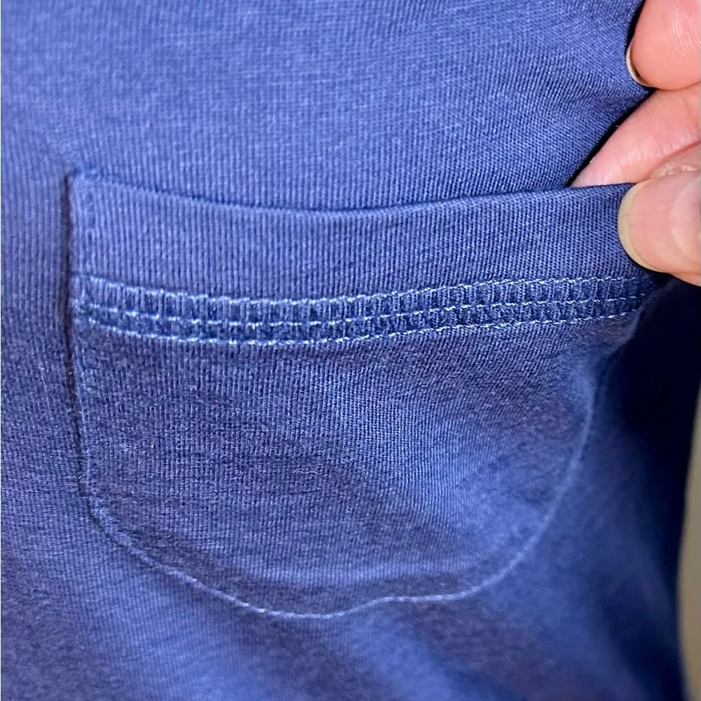 LILLY PULITZER Palmetto Pima Cotton  V Neck T Shirt Dress in True Navy NWT Sz XS - Image 5