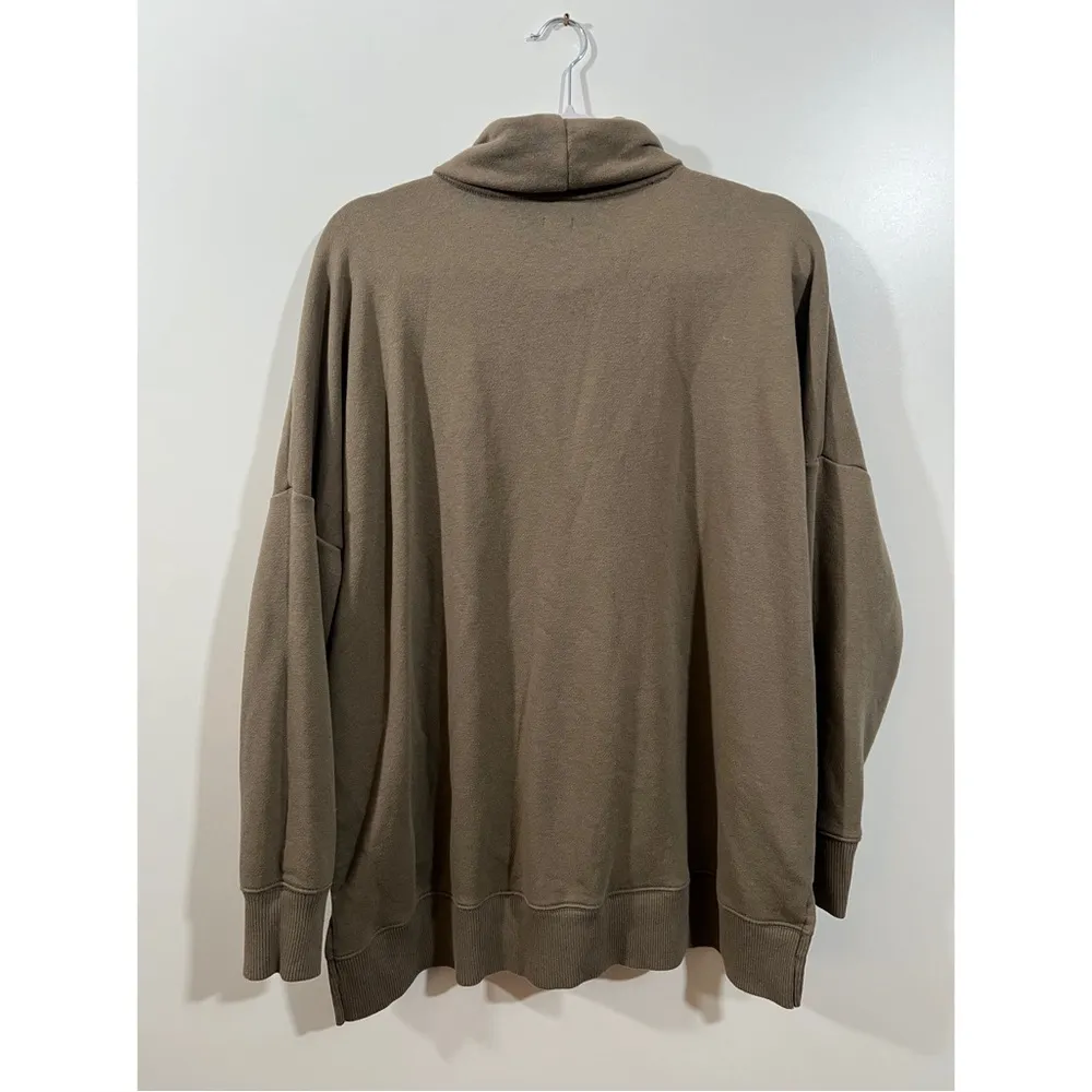 Aerie Turtleneck Sweatshirt Size Small in Green - Image 3