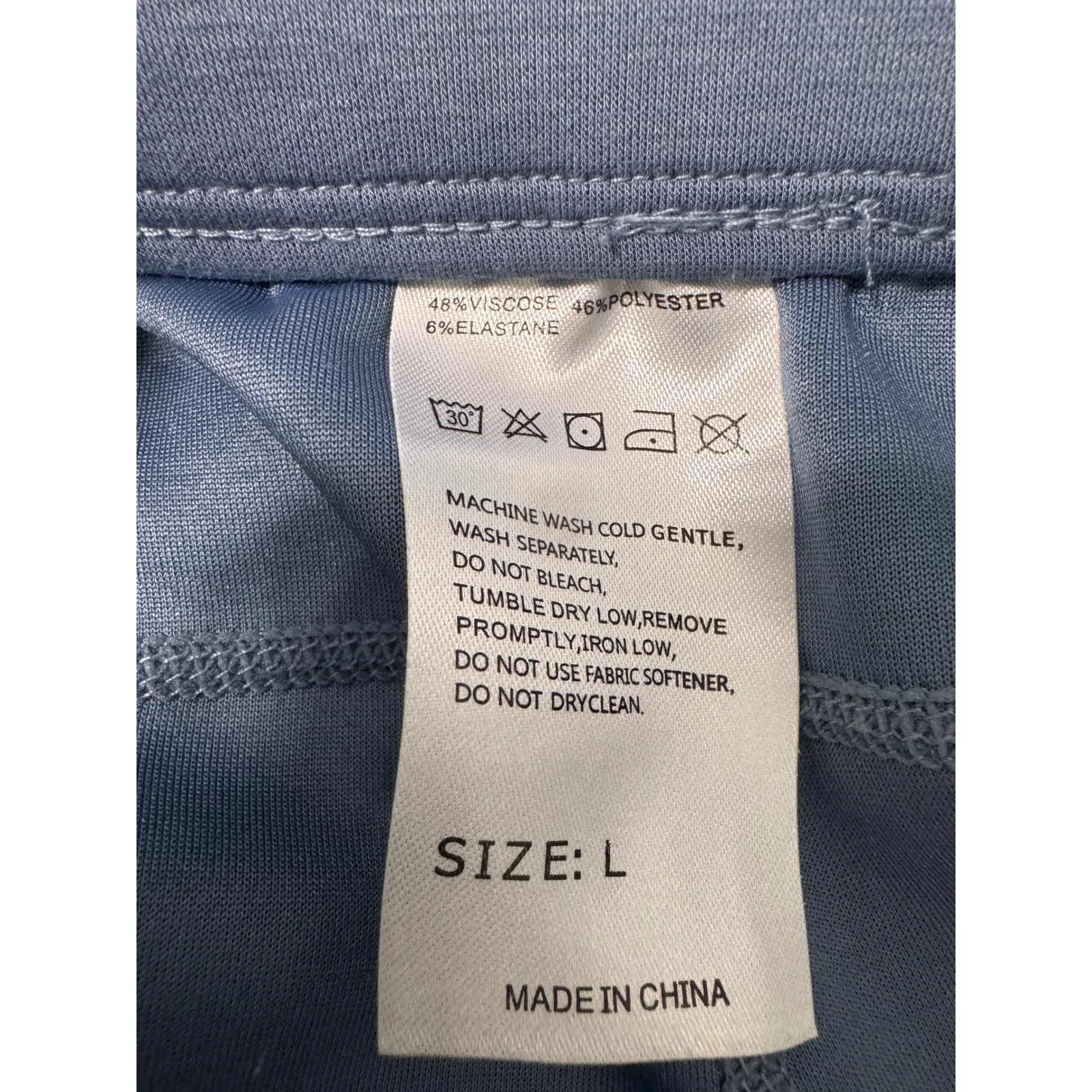 Women's Athletic Pullover Sweatshirt & Jogger Pants Set Blue Size L - Image 9