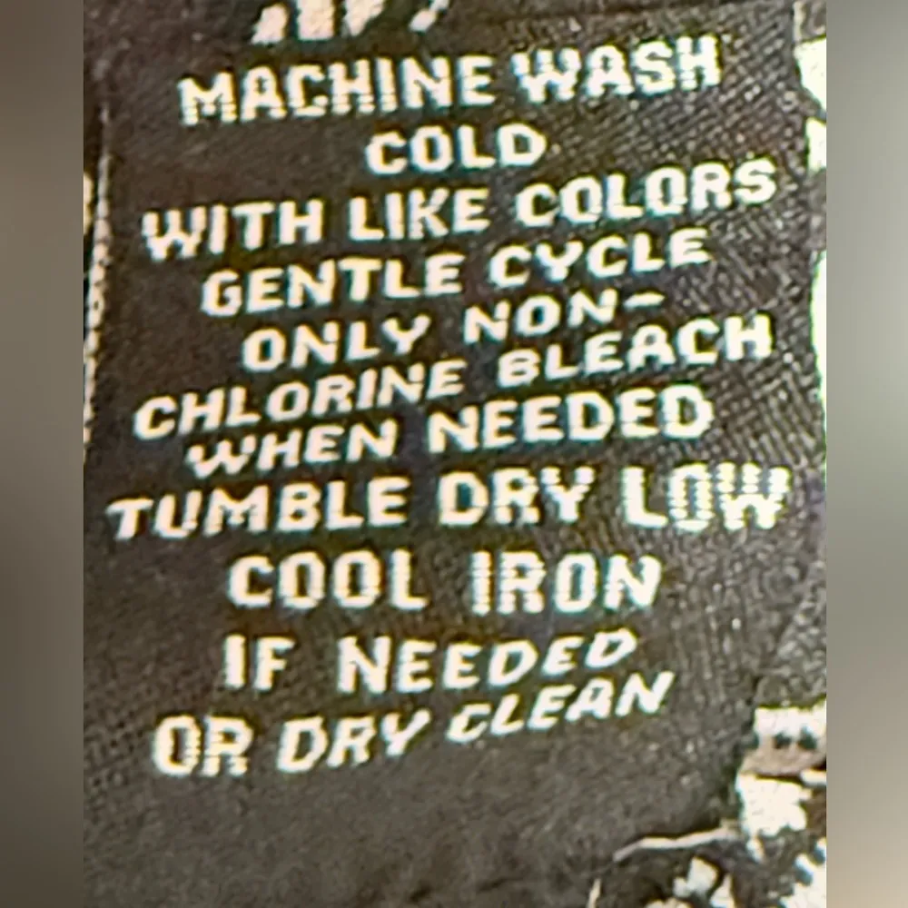 Premise Studio Black White Grey Floral Button Down Long Sleeve Blouse Size 6 - Image 7