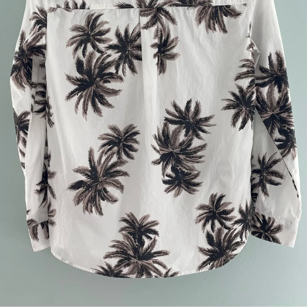 Le Superbe Palm Tree Button Down Long Sleeve Top Size 0 - Image 5