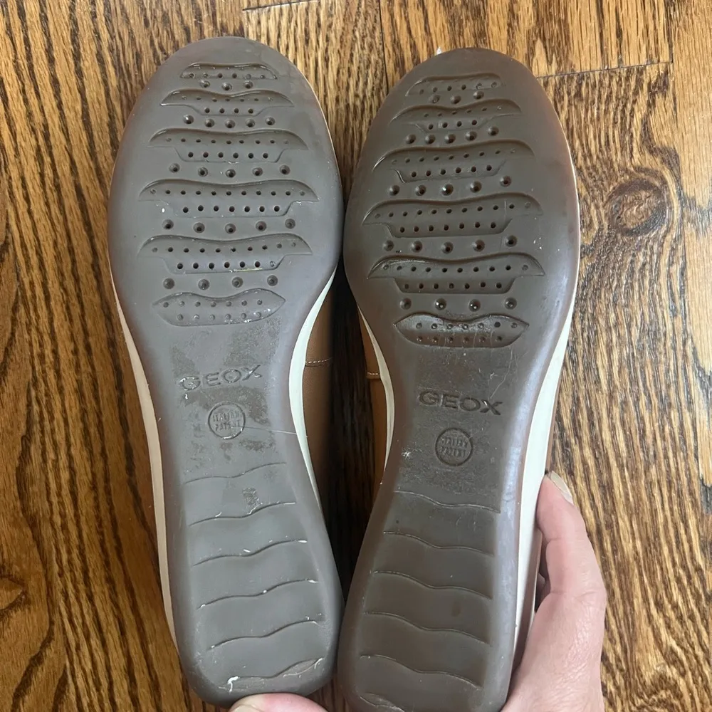 Geox Women’s Arethea B Leather Moccasin Brown Wedge Loafers - US 8/EU 38 - Image 7