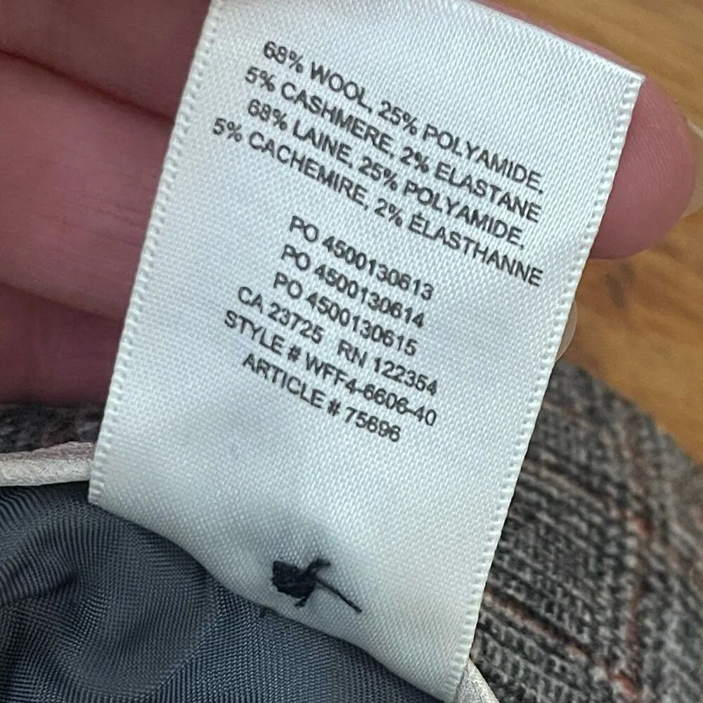 WILFRED Cropped Pants Size 6 Plaid Wool Cashmere‎ Blend Career Business Work - Image 6