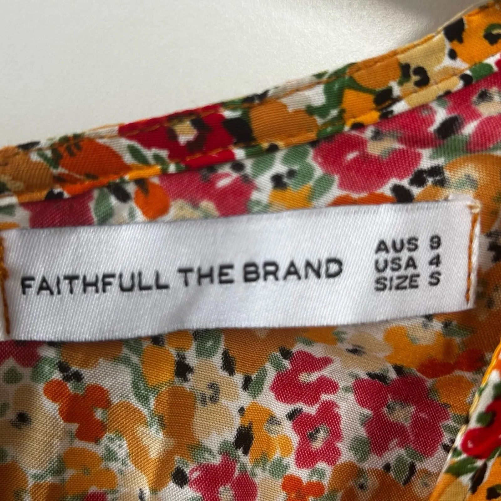 Faithfull the Brand Bellavista Midi Dress La Gomera Print Medium EUC Cottagecore - Image 8