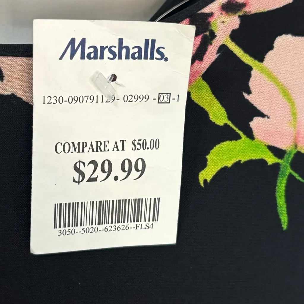 Anne Klein Floral Swing Dress Women’s Sz 12 NWT Boho Romantic Y2K Tropical Gift - Image 4