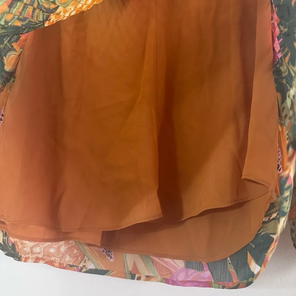 Daniel rainn Papaya print pleated boho blouse XS NWT - Image 10