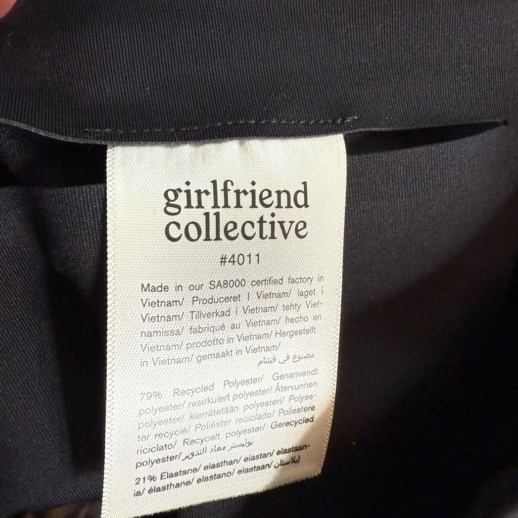 Girlfriend Collective Women’s High Waisted Bike Short - Black Sz XXS - Image 8