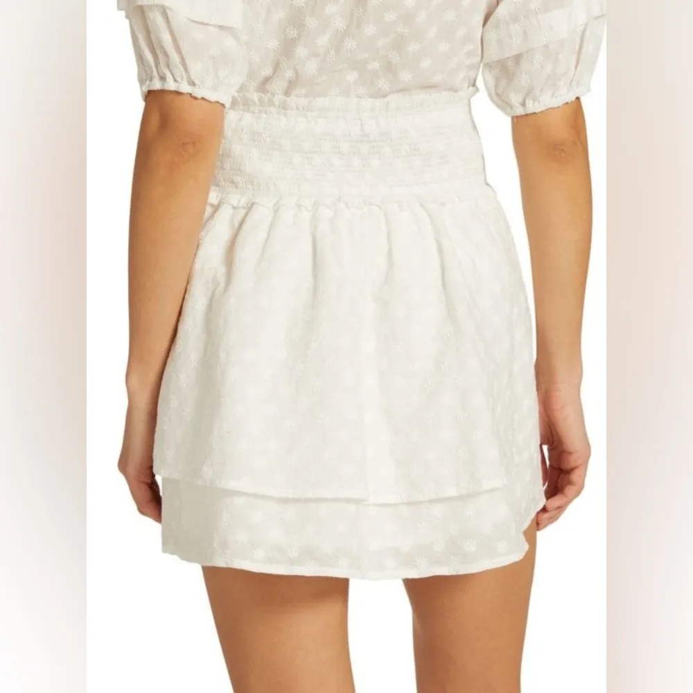 RAILS Addison skirt in White Embroidered Daisies - Image 2