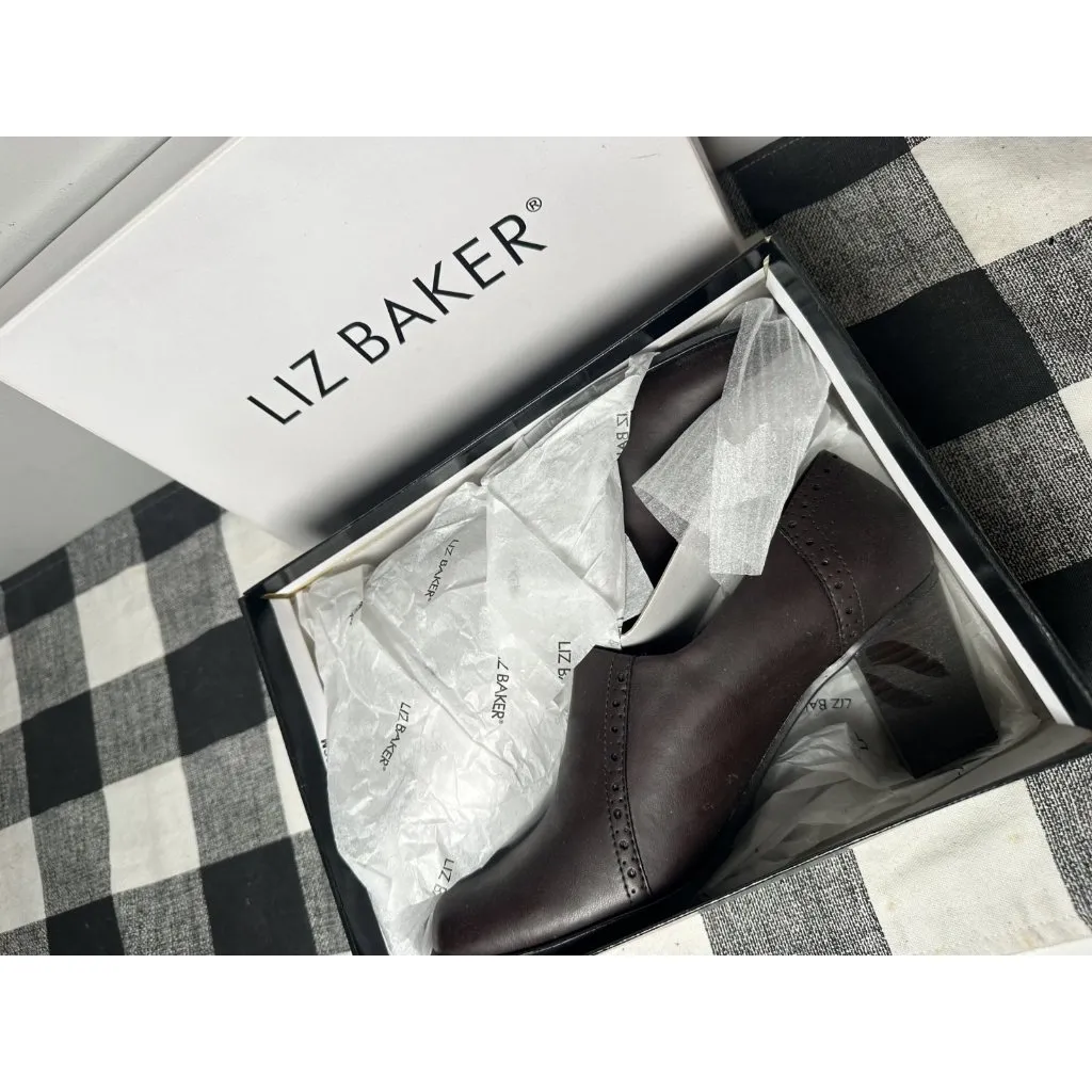 New Liz Baker Shoes Womens 8 M Slip On Pumps Brown Heels Rounded Square Toe - Image 7