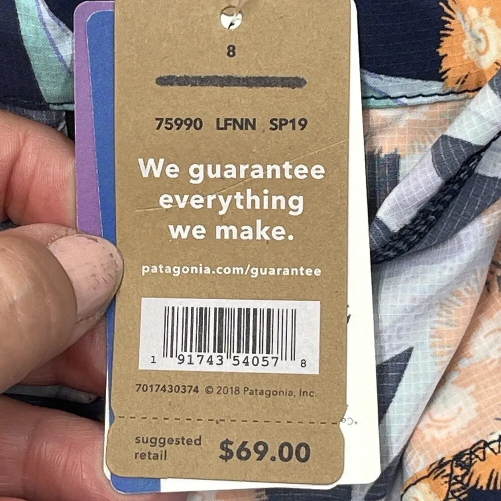 Patagonia Women's Stretch Planing Boardshorts 8” Inseam Tropical Floral 40+ UPF - Image 12