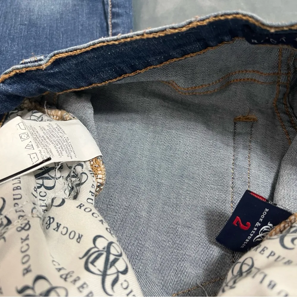 Rock & Republic Berlin Skinny Jeans Size 2M Blue - Image 6
