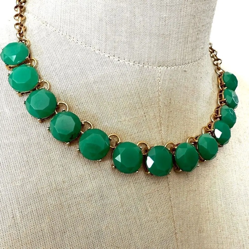 The Limited gold tone and green statement necklace - Image 2