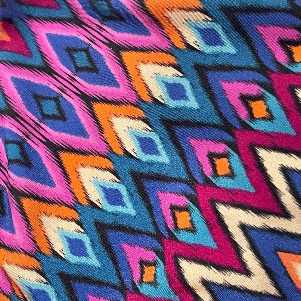 NEW Triya 2 S Halter Bikini Set Mia Cheeky Brazil Swimwear Tribal Print Beach Blue - Image 8