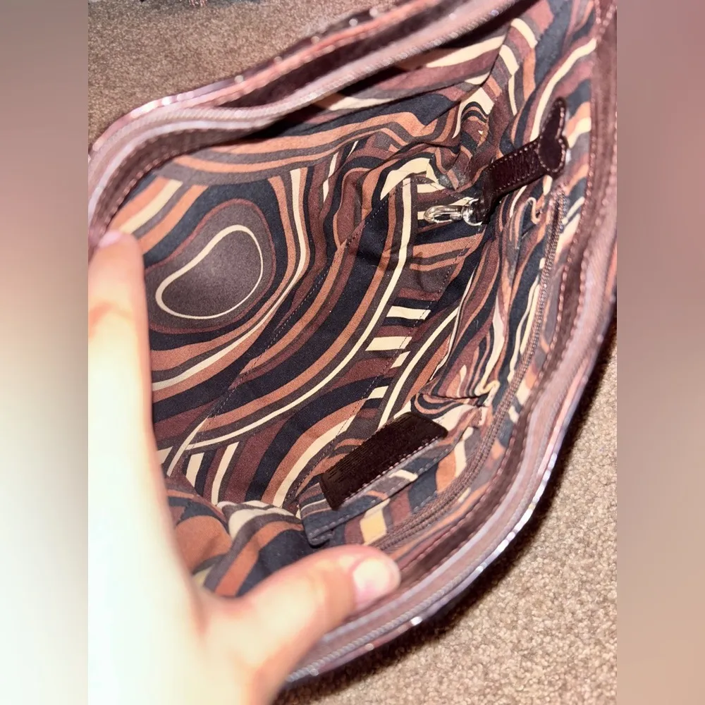 Brighton Brown Crocodile Leather Shoulder Purse - Image 7