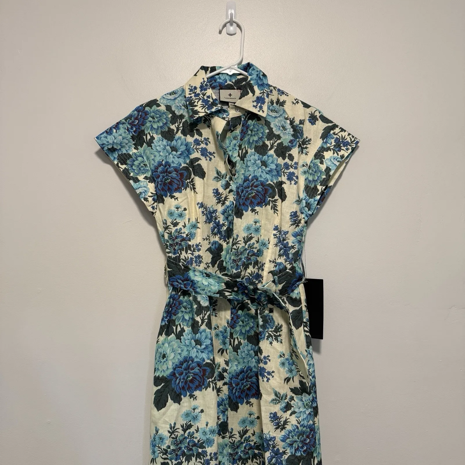 Tuckernuck NWT Wild Zinnia Linen Chloe‎ Dress Size XS - Image 5