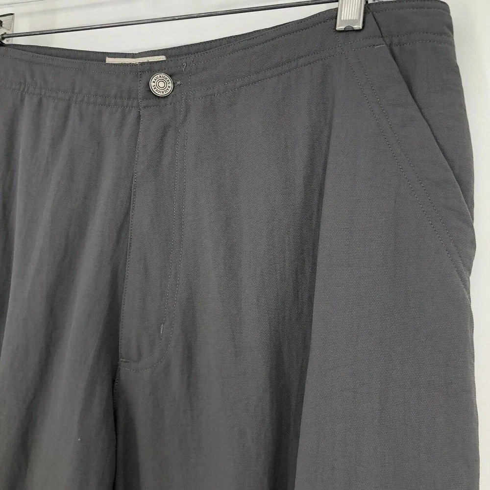 Rail Riders Womens Size 14 Nylon Cropped Pants Gray Fleece Lined Hiking Outdoor - Image 2