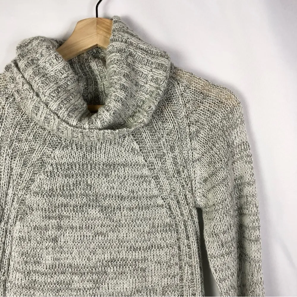 Copper Key Heather Gray High Low Turtleneck Sweater S - Image 3