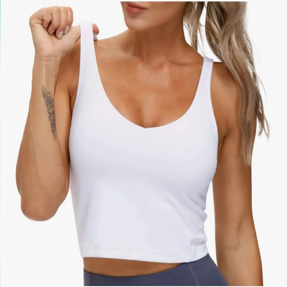The Gym People TGP76 Longline Sports Bra White XS NWT IN PACKAGE - Image 3