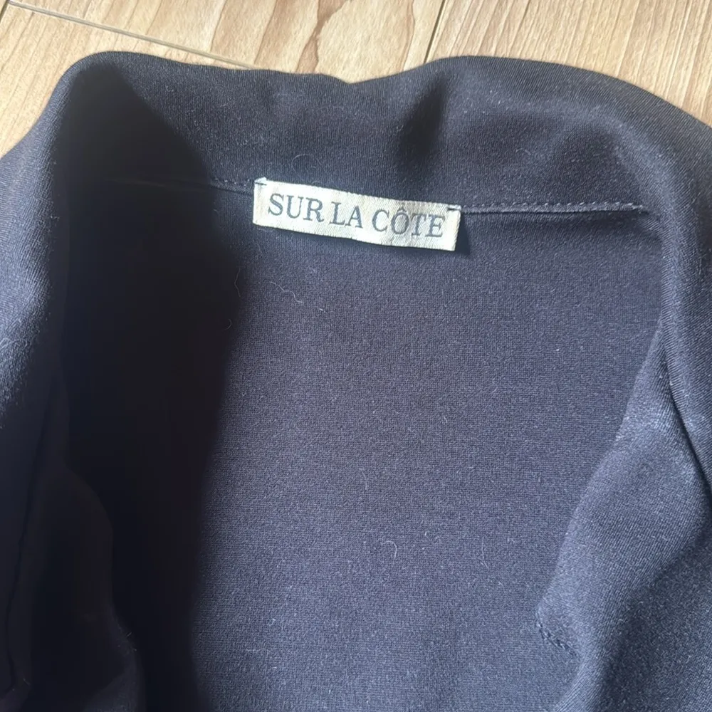 Sur La Cote Black Collard Dress Size M - Image 2