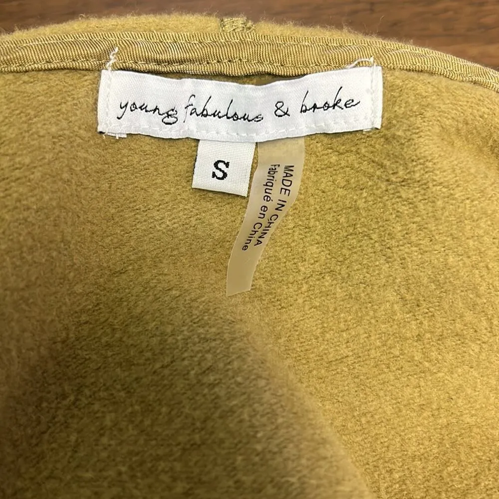 Young Fabulous & Broke Open Front Hooded Jacket in size S with cinched tie - Image 3