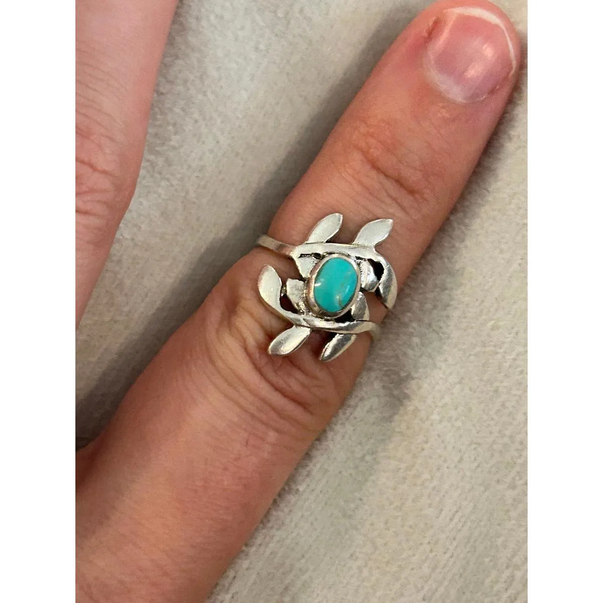 ring band sterling silver 925 beautiful unique lot a20 size 5 2.39g leaves - Image 3