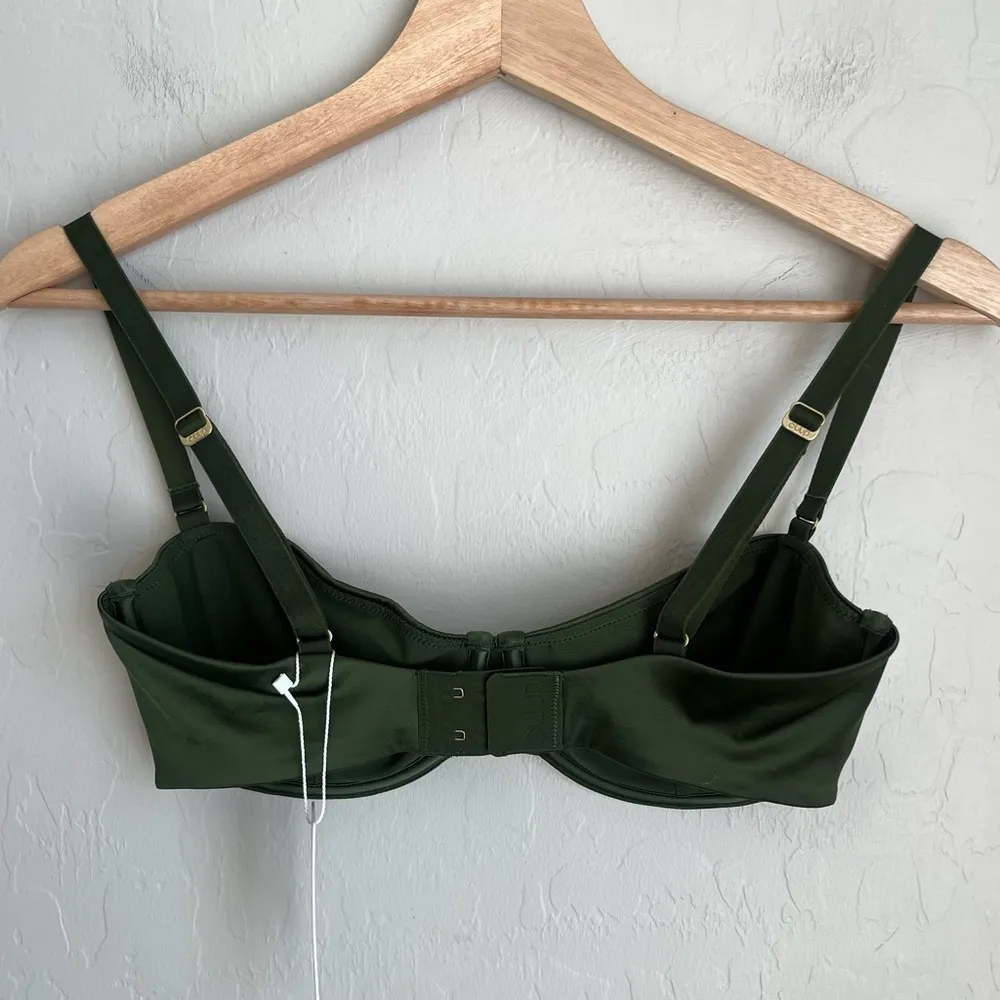 NWT CUUP the balconette bra shine vine green 32 E Size undefined - Image 6