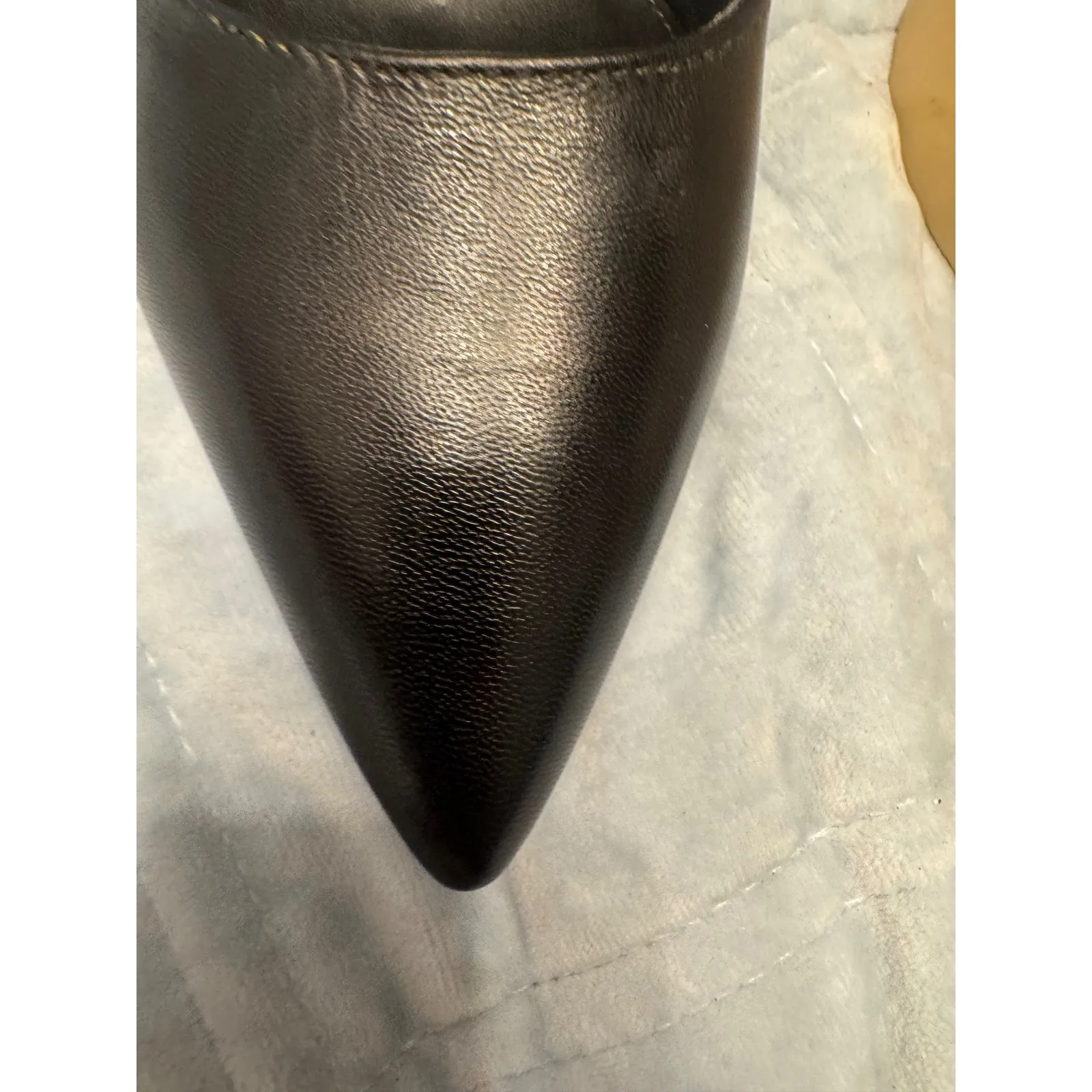 Calvin Klein Black Leather Slingback Pointed Toe Stiletto Heels Size 10M - Image 7